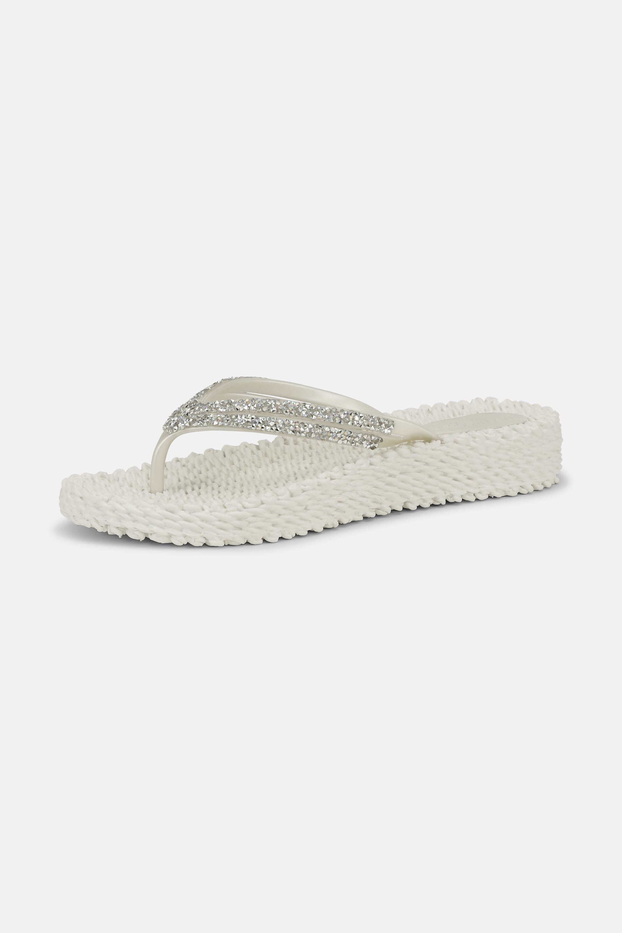 Platform Klipklapper Glimmersten - Creme